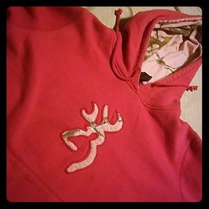 Browing pink camo hoodie